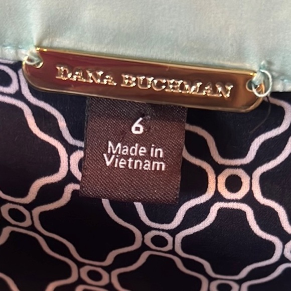 Dana Buchman Dark Navy and White V Neckline Long Sleeve Tunic Blouse size 6 - Picture 2 of 9